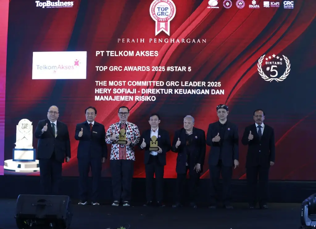 Buah Konsistensi dan Keunggulan Tata Kelola, Telkom Akses Pertahankan  TOP GRC Award 2025